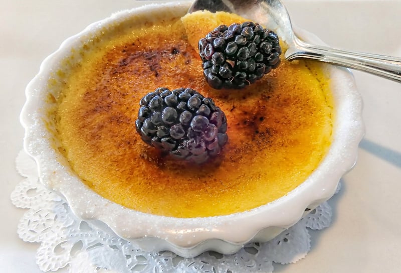 Raspberry creme brulee